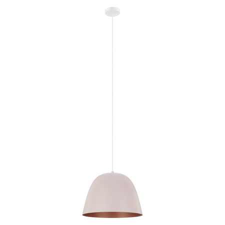 EGLO One Light Pendant W/ Pastel Apricot Exterior Finish And Copper Interio 204078A
